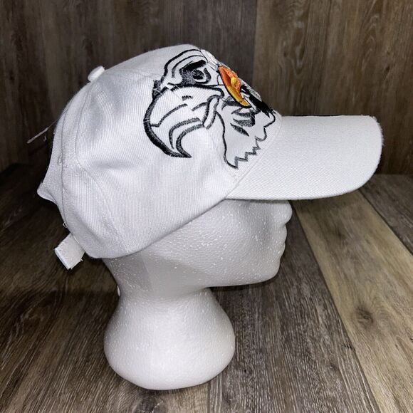 Waving USA American Bald Eagle White Embroidered Baseball Cap Hat 100% Cotton - Picture 3 of 11